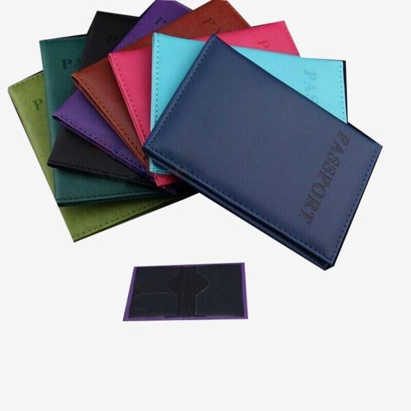 Passport Holder, PU Leather Cover, Waterproof Travelling Essentials Case for Document, Tickets, Boarding Pass, Business Cards Organizer Wallet for Men & Women - Fuchsia - Image 8