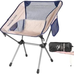TREKOLOGY YIZI GO Camping Chair – Compact, Foldable, Lightweight 0.9 kg, 136 kg Capacity, Durable Aluminum, Quick Setup, Superior Support, Ideal for Backpacking, Beach, and Outdoor Adventures (White)