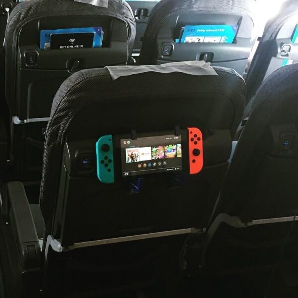 TabletHookz v3. The hands-free mount for your tablet. Designed for travel and convenience, securely attaches your device to airplane tray tables, car headrests or train seats. Fits all tablet sizes. - Image 9