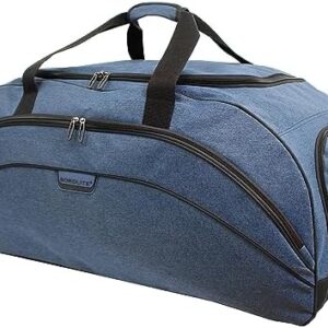 Large 110L Wheeled Holdall Bag Suitcases, Easy Roll Wheels, Luggage Travel Bag Trolley Case - Navy