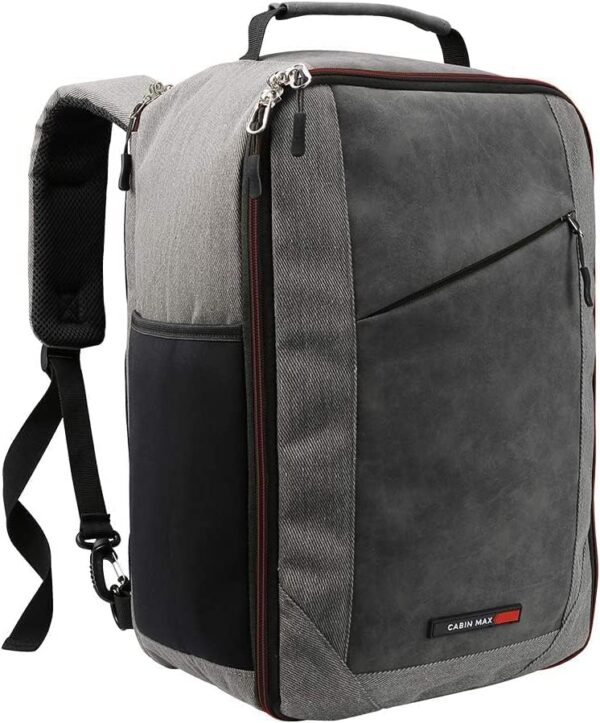 Cabin Max Manhattan 20L Underseat Backpack - 40x20x25 for Ryanair Cabin Bag with Padded Tech Pocket, Lockable Compartment & Versatile Straps - Stylish Travel Companion for Airlines - Image 4
