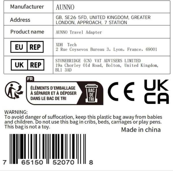 Universal Travel Adapter, International Travel Plug Adapter with 2 USB-C and 2 USB Ports, All in One Plug Adaptor with Dual Safety Fuses, UK to European Plug Adaptor for EU USA Australia etc - Image 8